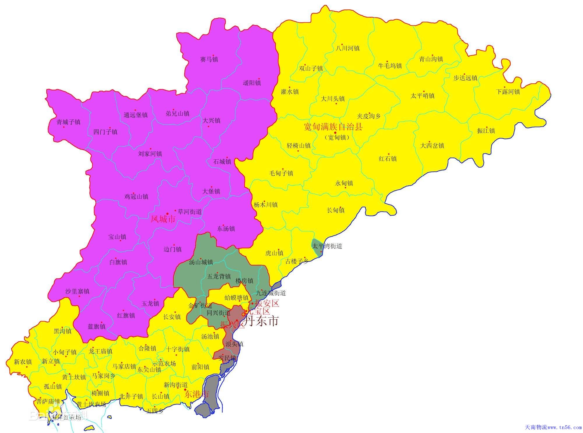 天南货运丹东地图