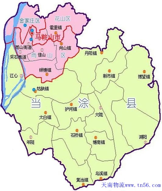 东莞到马鞍山市货运地图